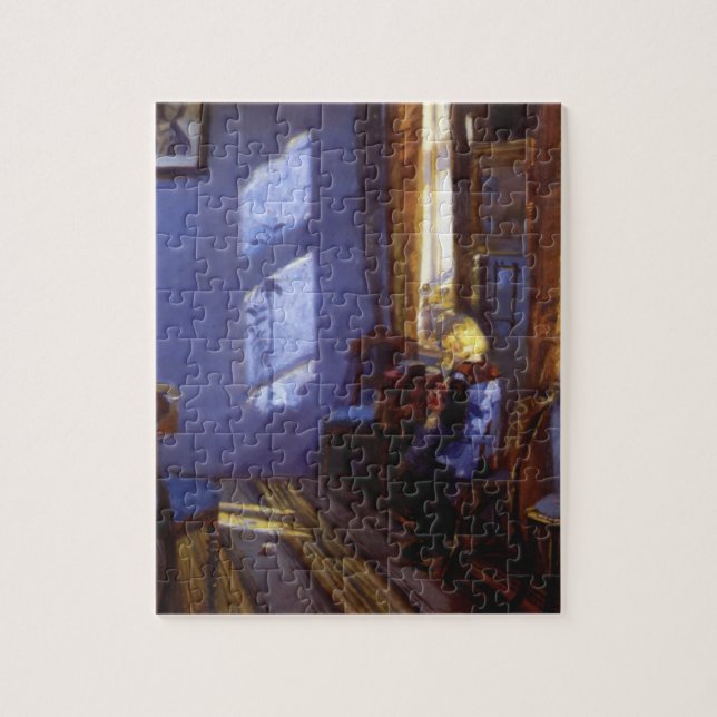 Anna Anchers Sonnenschein im blauen Raum Puzzle (Vertikal)