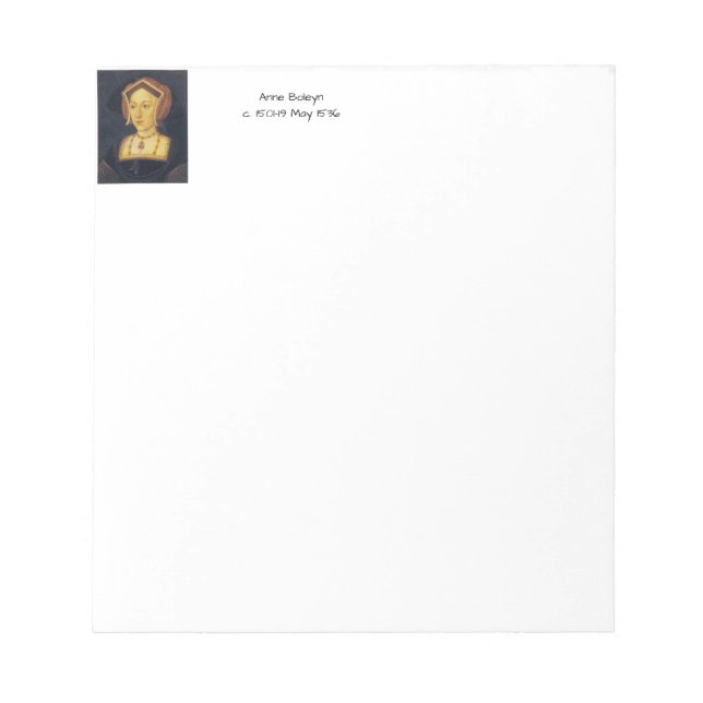 Anna Boleyn Notizblock (Vorderseite)