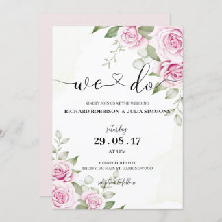 ANNA Einladung zur Hochzeit / Wir tun, Aquarellfar