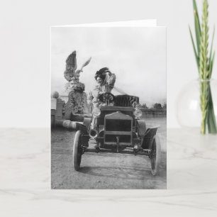 Anna Held W/ Ihr Maxwell-Runabout Circa 1905-1910 Karte