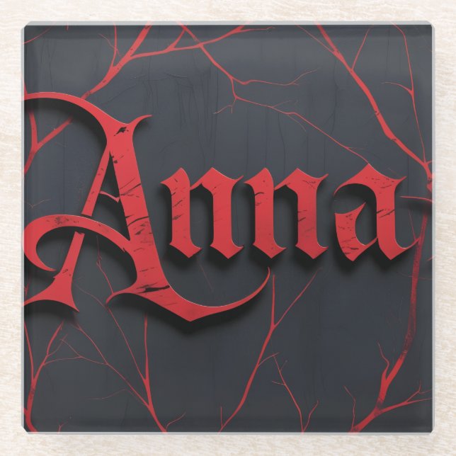 Anna In Gothic Glasuntersetzer (Vorderseite)