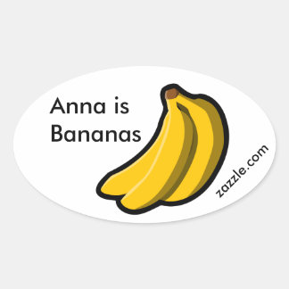 Anna ist Bananas Promo Ovaler Aufkleber