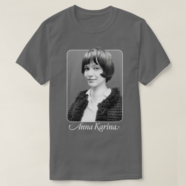 Anna Karina Retro Style Fan Artwork T-Shirt (Design vorne)