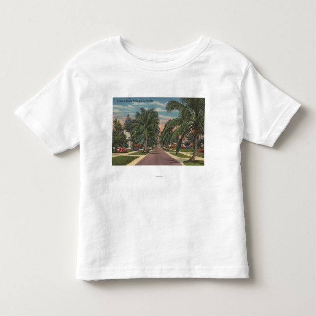 Anna Maria, Florida - Ansicht der Palmen entlang Kleinkind T-shirt (Vorderseite)