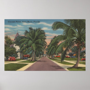 Anna Maria, Florida - Aussicht auf Palms entlang d Poster