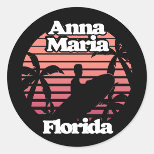 Anna Maria Florida Runder Aufkleber
