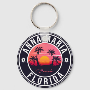 Anna Maria Insel Florida Strand Retro-Souvenir Schlüsselanhänger