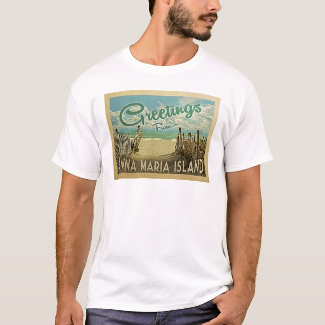 Anna Maria Island Beach Vintage Travel T-Shirt (Vorderseite)