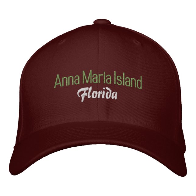Anna Maria Island Florida bestickte BaseballHat Bestickte Baseballkappe (Vorderseite)