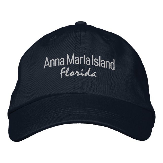 Anna Maria Island Florida bestickte BaseballHat Bestickte Baseballkappe (Vorderseite)