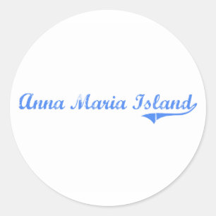 Anna Maria Island Florida Classic Design Runder Aufkleber