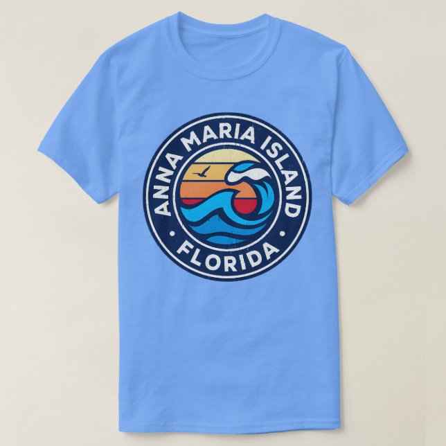 Anna Maria Island Florida Fl Nautical Waves TShirt (Design vorne)