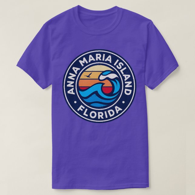 Anna Maria Island Florida Fl Nautical Waves TShirt (Design vorne)