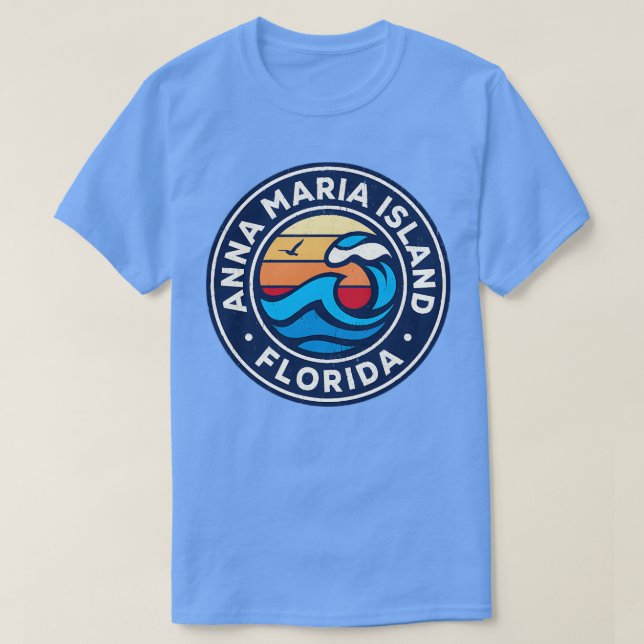 Anna Maria Island Florida Fl Nautical Waves TShirt (Design vorne)