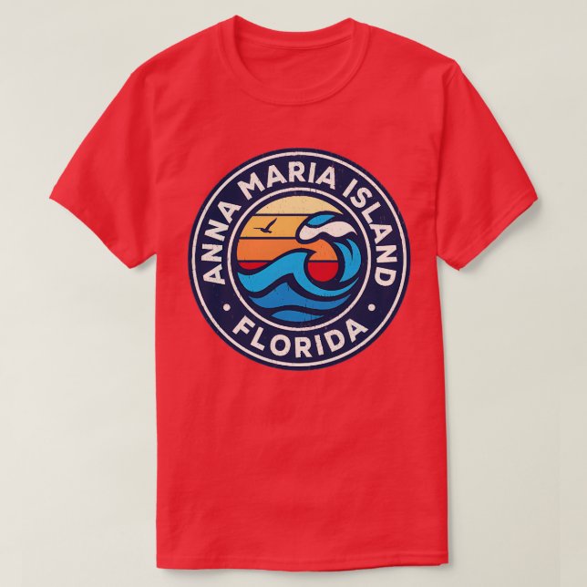 Anna Maria Island Florida Fl Nautical Waves TShirt (Design vorne)