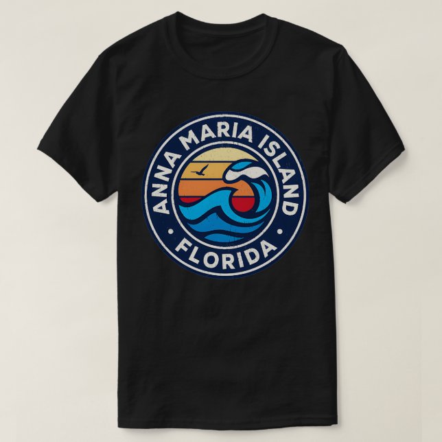 Anna Maria Island Florida Fl Nautical Waves TShirt (Design vorne)