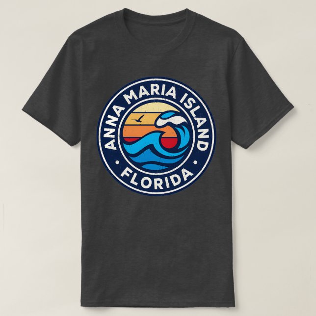 Anna Maria Island Florida Fl Nautical Waves TShirt (Design vorne)