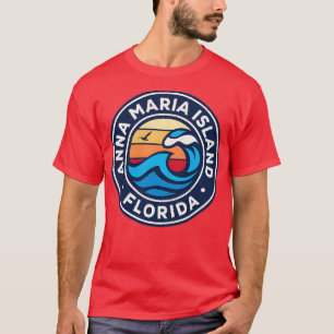 Anna Maria Island Florida Fl Nautische Wellen TShi T-Shirt