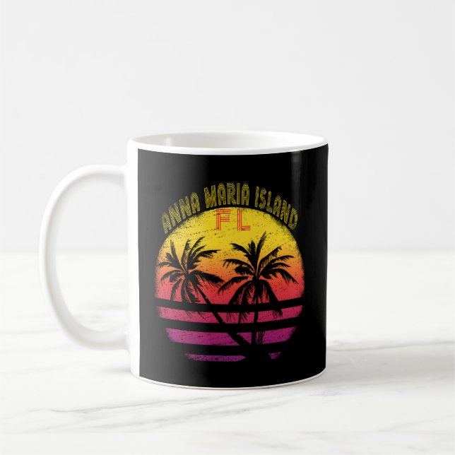Anna Maria Island Florida Palm Trees Kaffeetasse (Links)