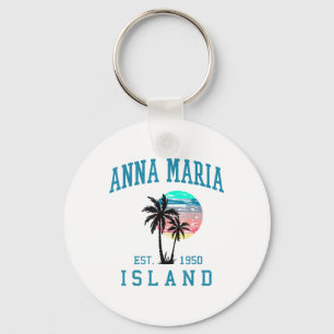 Anna Maria Island Florida Vintag Beach Palmen Schlüsselanhänger