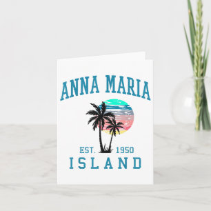 Anna Maria Island Florida Vintage Strand Palmen Karte