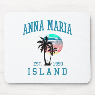 Anna Maria Island Florida Vintage Strand Palmen Mousepad