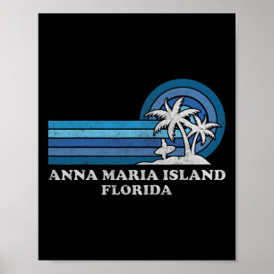 Anna Maria Island Florida Vintager Familienurlaub Poster