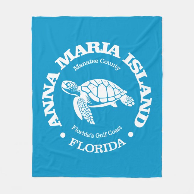 Anna Maria Island (Meeresschildkröte) Fleecedecke (Vorderseite)