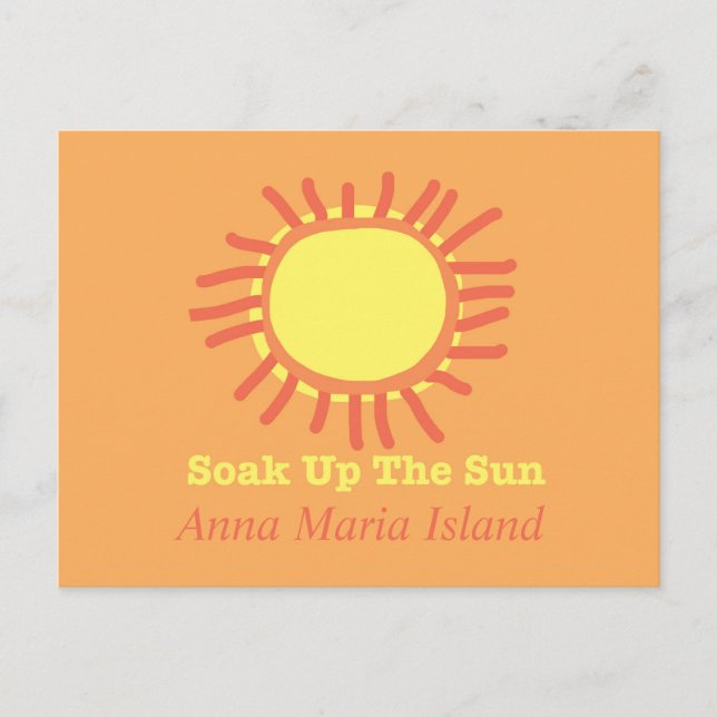 Anna Maria Island Soak Up Sun Postkarten (Vorderseite)