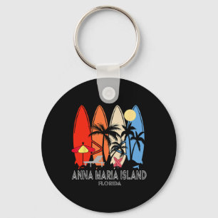 Anna Maria Island Strand Florida Retro Surfbrett V Schlüsselanhänger