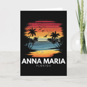 Anna Maria Strand Florida Surfbrett Surfen Vintage Karte