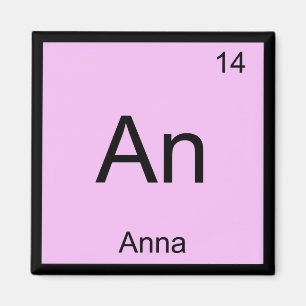 Anna Name Chemistry Element Periodische Tabelle Magnet
