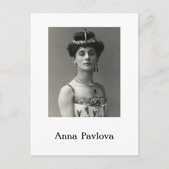 Anna Pavlova Postcard Feiertagspostkarte (Vorderseite)