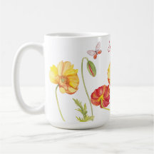 Anna Personalisierte Aquarell-Mohnblumen