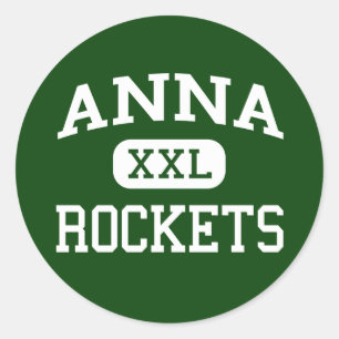 Anna - Rockets - Anna High School - Anna Ohio Runder Aufkleber