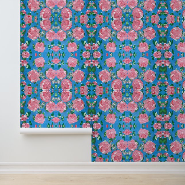 Anna Rose Floral Peel & Stick Tapete (Anwendung)