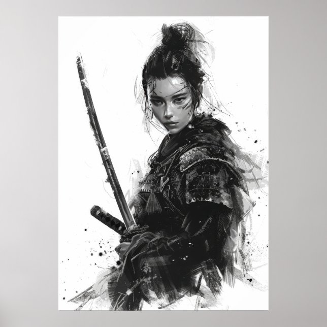 Anna Sawai Female Samurai Portrait Poster (Vorne)