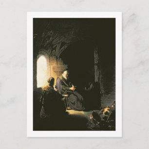 Anna und die Blinde Tobit, c.1630 (Öl auf Tafel) Postkarte