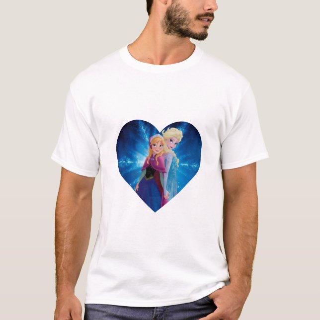 Anna und Elsa Frozen T-Shirt (Vorderseite)