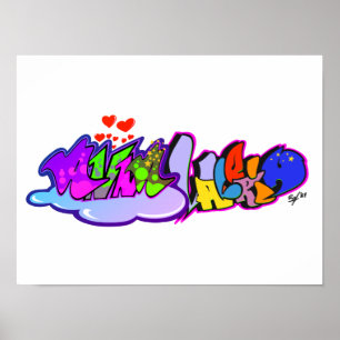 Anna Valeria Graffiti Poster