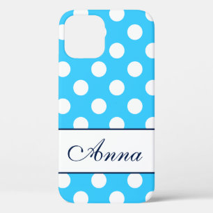 Anna - Vorlage für Ihren Namen, Big Polka Dots Bl Case-Mate iPhone Hülle