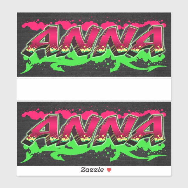 Anna Vorname Name Graffiti Aufkleber Sticker (Blatt)