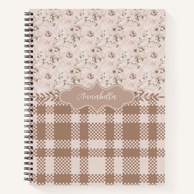 Annabella Vintag Dusty Rose Pink Deluxe Notizbuch (Vorderseite)
