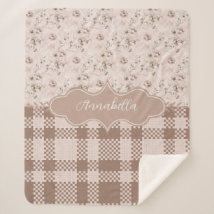 Annabella Vintag Dusty Rose Pink Sherpadecke