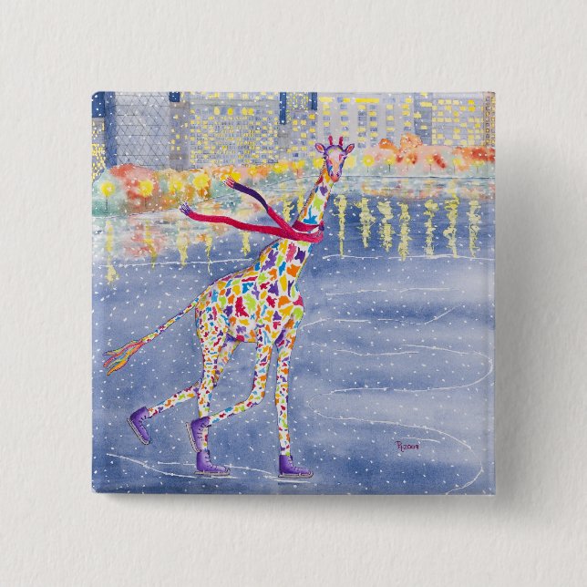 Annabelle auf Eis-Knopf Button (Vorderseite)