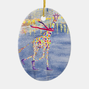 Annabelle auf Eis-Verzierung Keramikornament