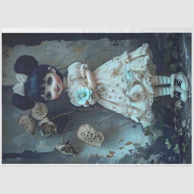 Annabelle Beige Dress Decoupage Tissue Paper Seidenpapier (Vorderseite)