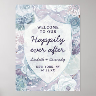 Annabelle Crest Hochzeitsempfangsschild für ein Ha Poster