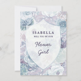 Annabelle Floral Wappen Flower Girl Vorschlag Card