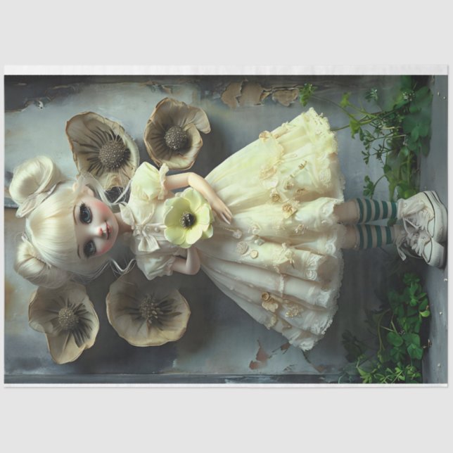 Annabelle gelbe Kleiderfarben Tissue Paper Seidenpapier (Vorderseite)